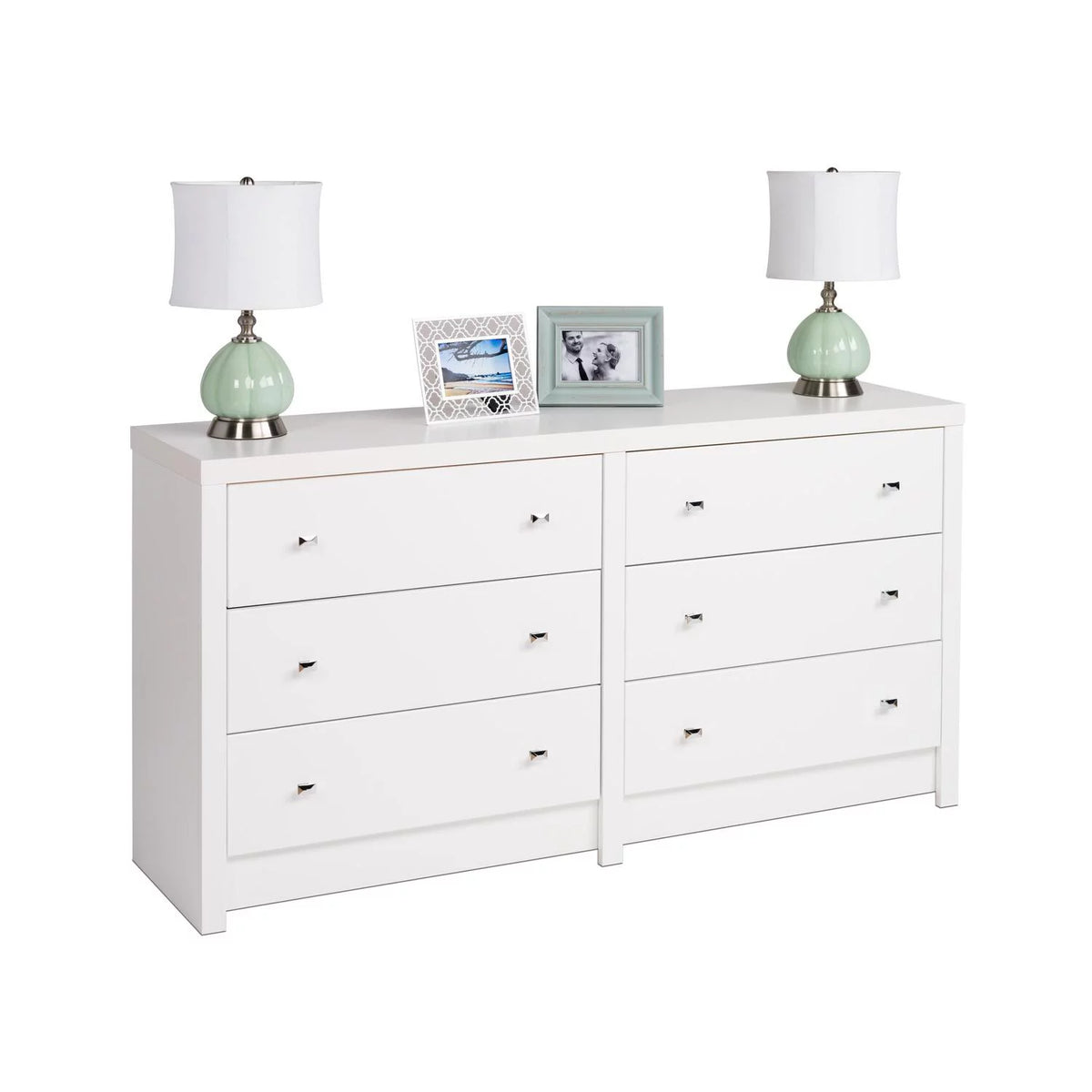 White 5 Drawer Wooden Dresser N729983