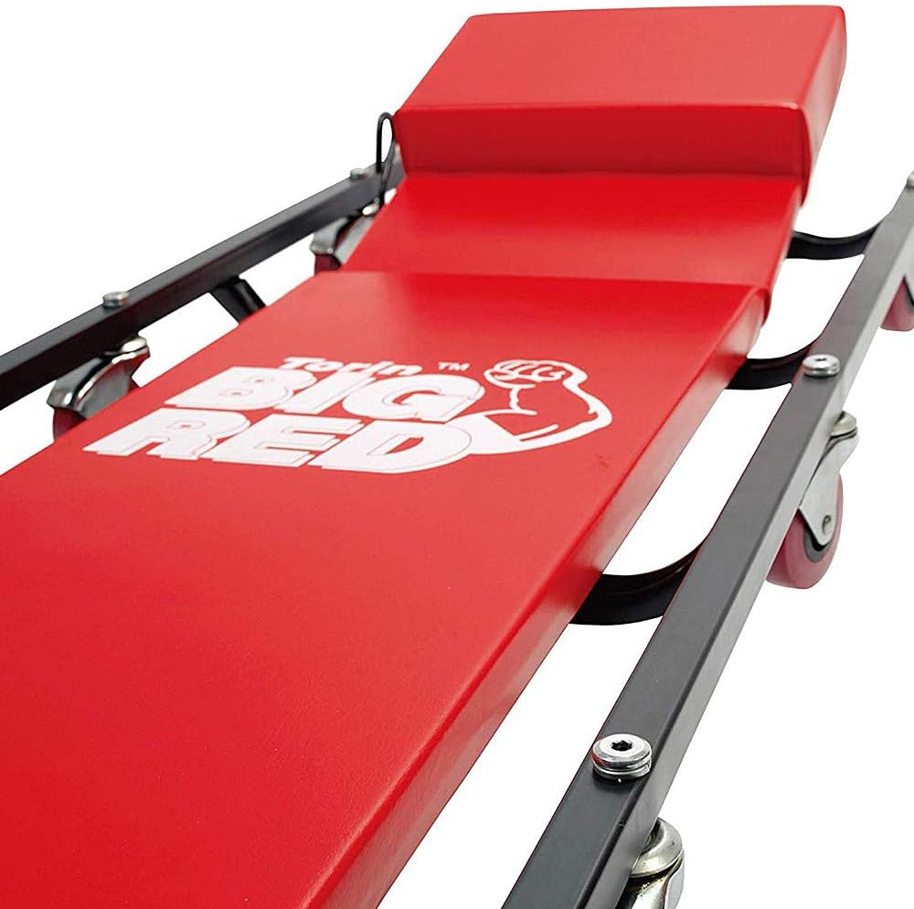 40 Padded Mechanic Cart with Adjustable Headrest and 6 Casters E548395