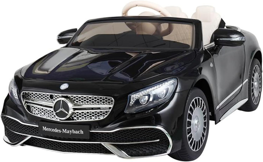 12V Licensed Mercedes Maybach S650 Ride on Car with Remote Control, Electric Ride on Vehicles Cars for Kids w/ MP3 Bluetooth, Black R1401