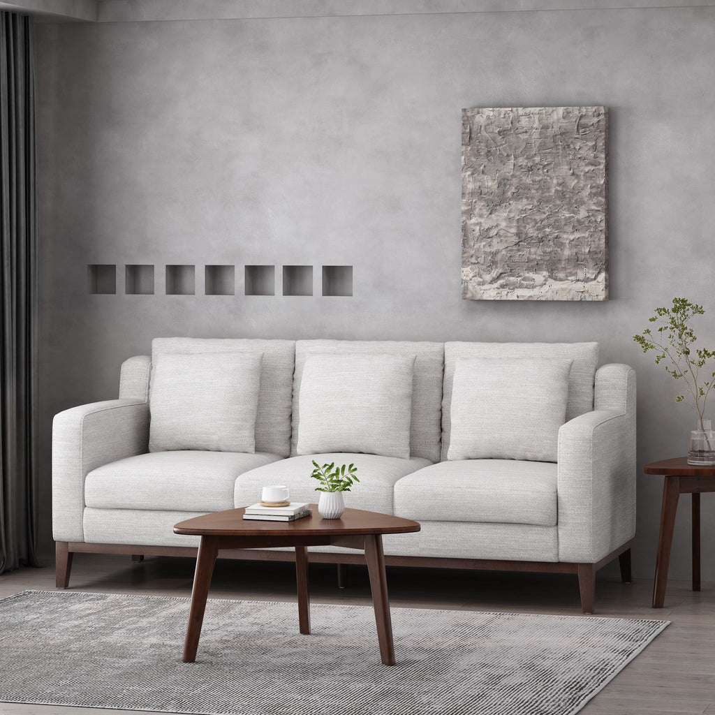 Light Gray Fabric 3 Seater Sofa S86422