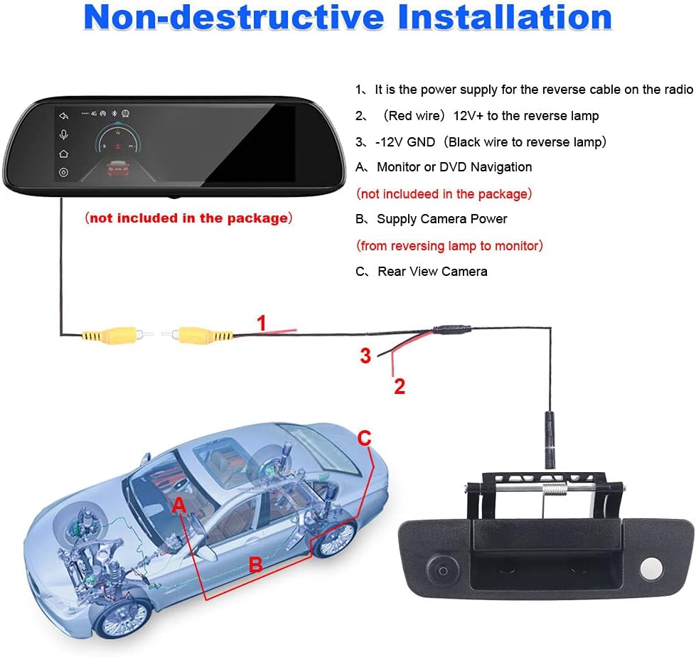 Rear View Backup Camera Tailgate Handle for Dodge Ram 1500 2500 3500 Q22626