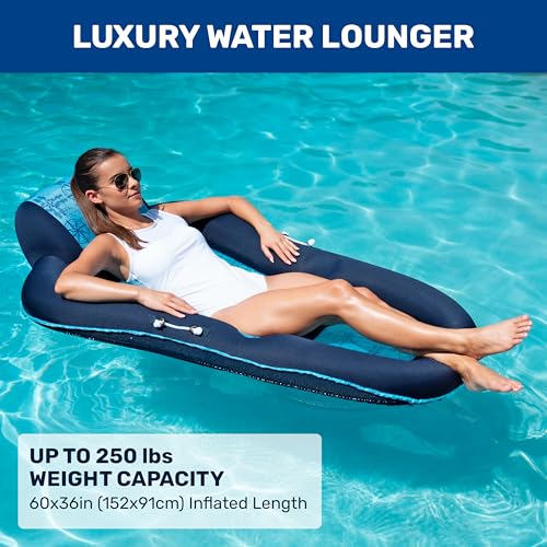 Inflatable Pool Lounge with Headrest G569