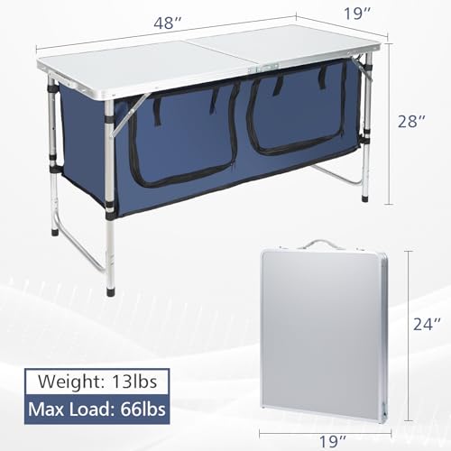 Folding Camping Table with Storage M66275