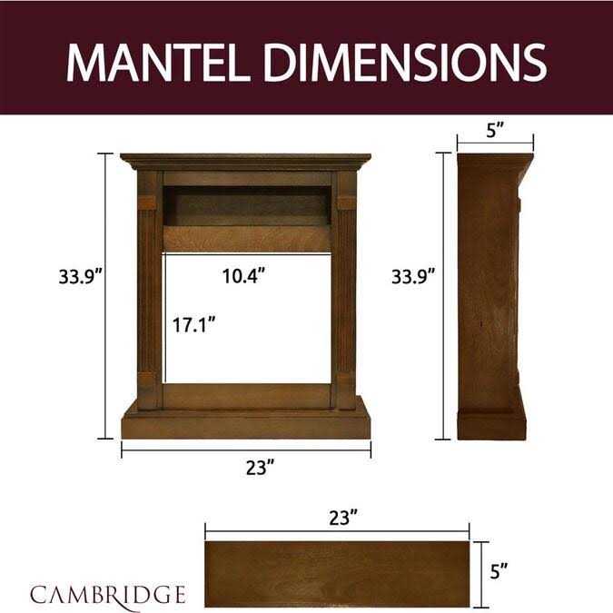 White Mantel Electric Fireplace G42863