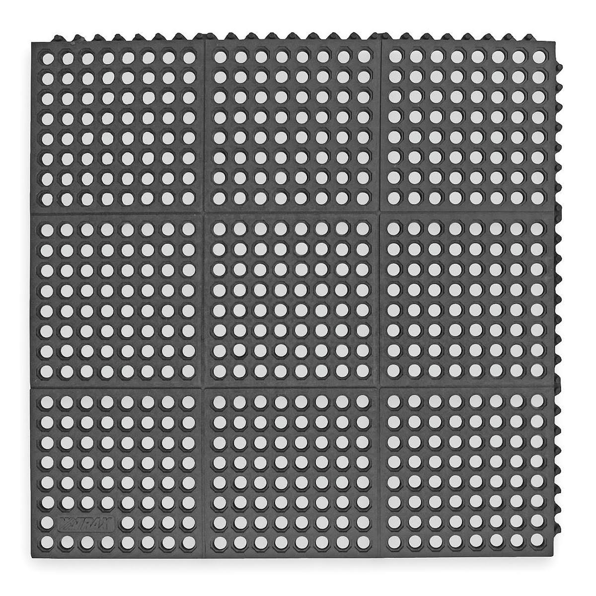Interlock Drainage Mat, Black, 3 Ft. x 3 Ft. O8600