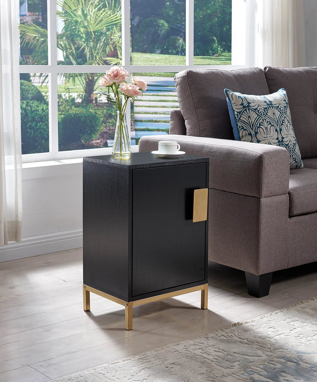 Wood Accent Cabinet Side Table X14970