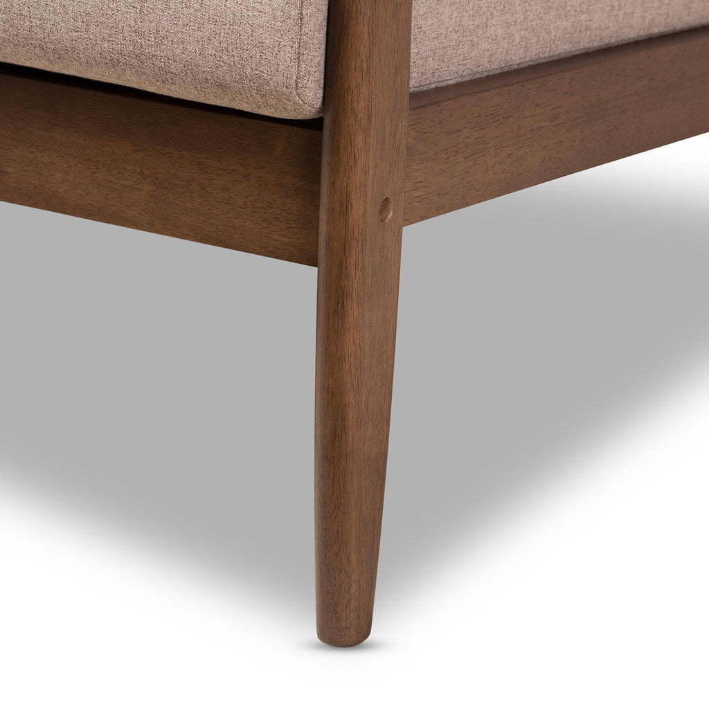 Light Brown Wood 2-Seater Loveseat M717