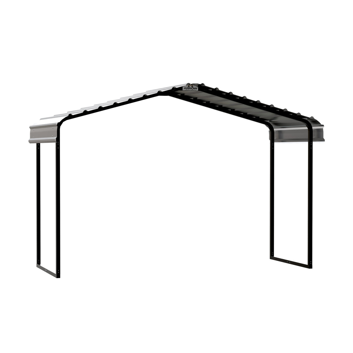 Arrow Metal Canopy 12 x 6 x 7ft. Eggshell Width 146 in Height 102 in Steel O116090