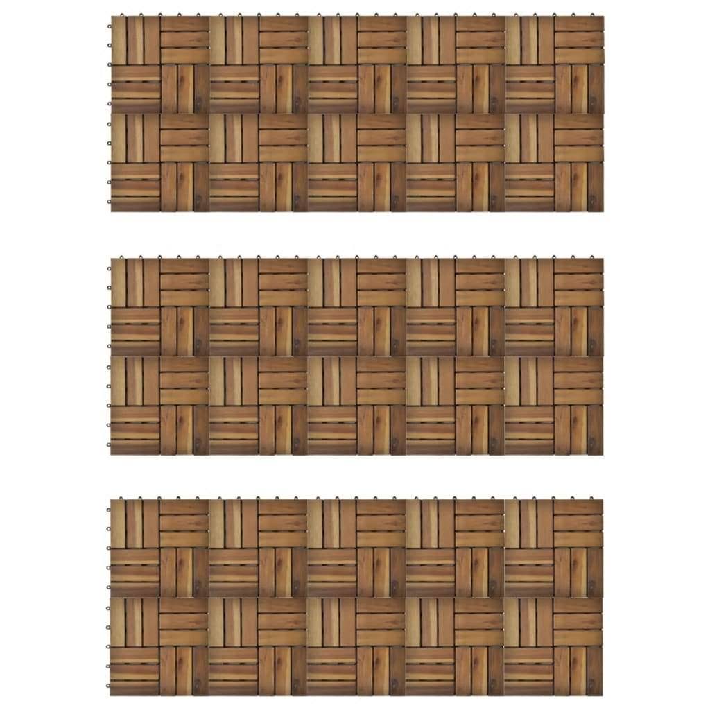 Acacia Decking Tiles Set of 30 C1418