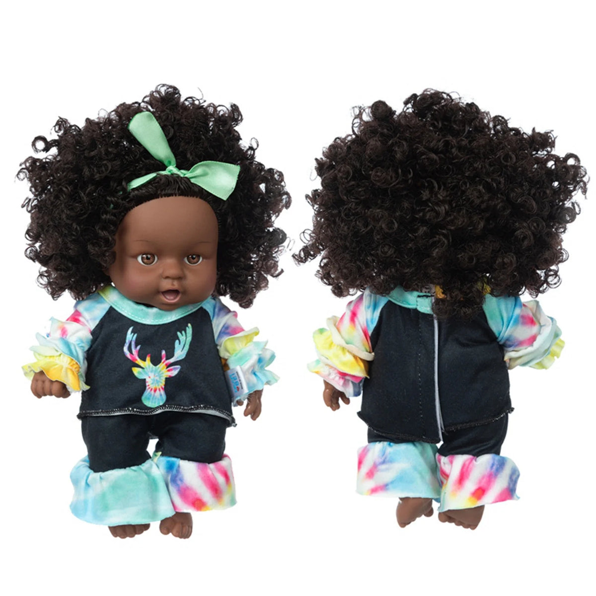 8 Inch Black Baby Dolls With Clothes Y297