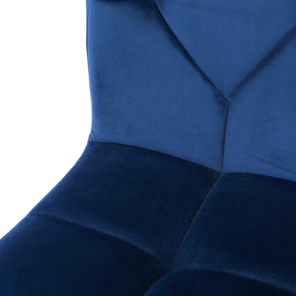 Blue Fabric Adjustable Height Swivel Office Chair D6656