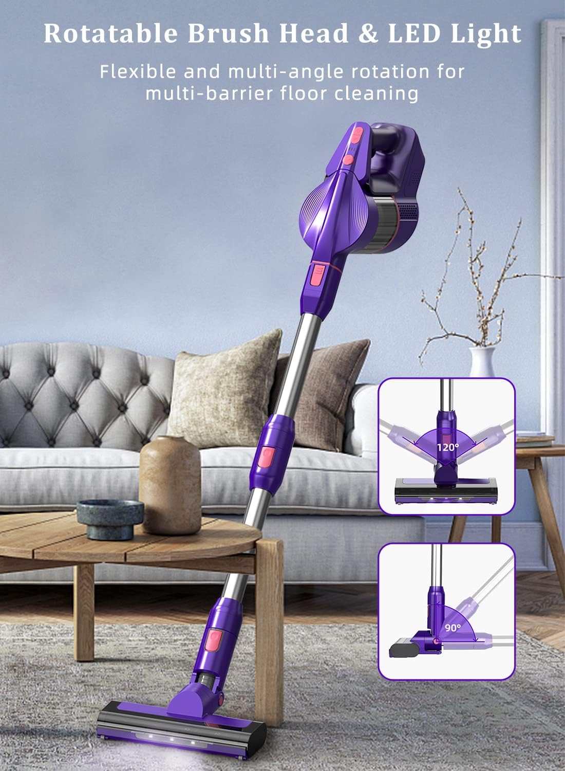 Stick Vacuum Cleaner with Detachable Battery O8215