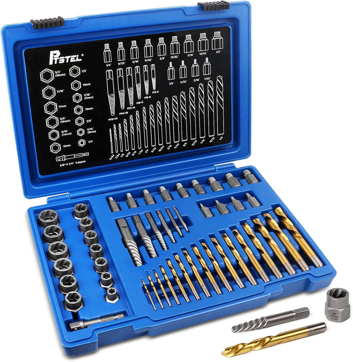 35Pcs Cobalt Screw Extractor Drill Bit Set D391