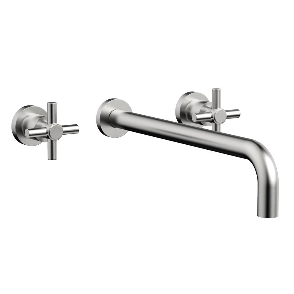 Satin White Wall Mount Lavatory Set X732374