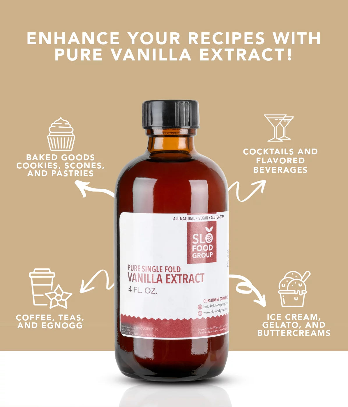 Pure Vanilla Extract 8 fl. oz. Q429