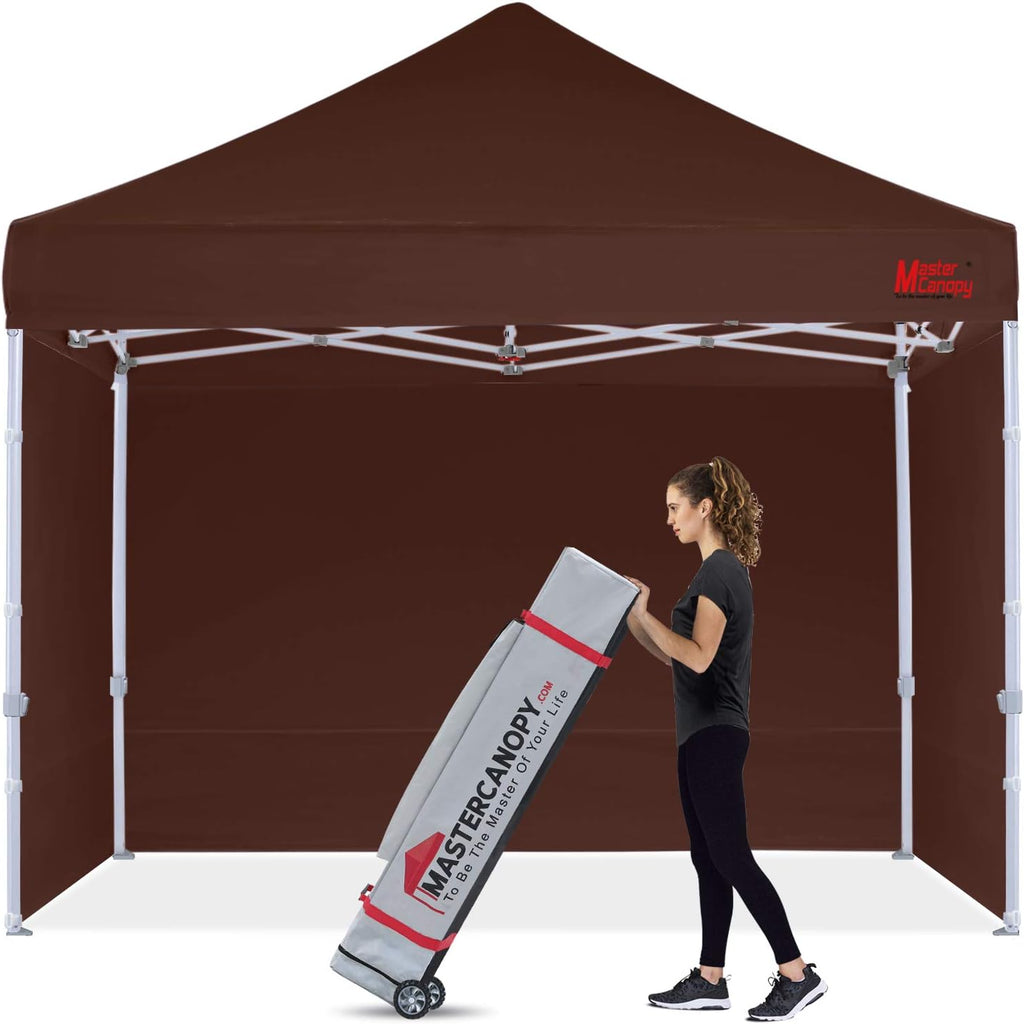 Pop-up Canopy Tent 10x10 Heavy Duty Instant Canopy with Sidewalls Pure White X64781