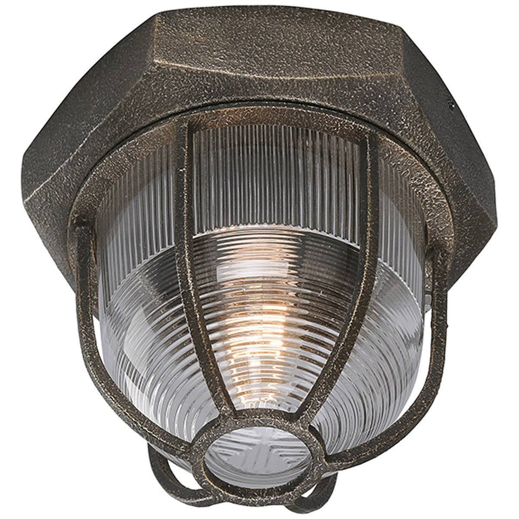 Aged Silver Flush Mount T9396
