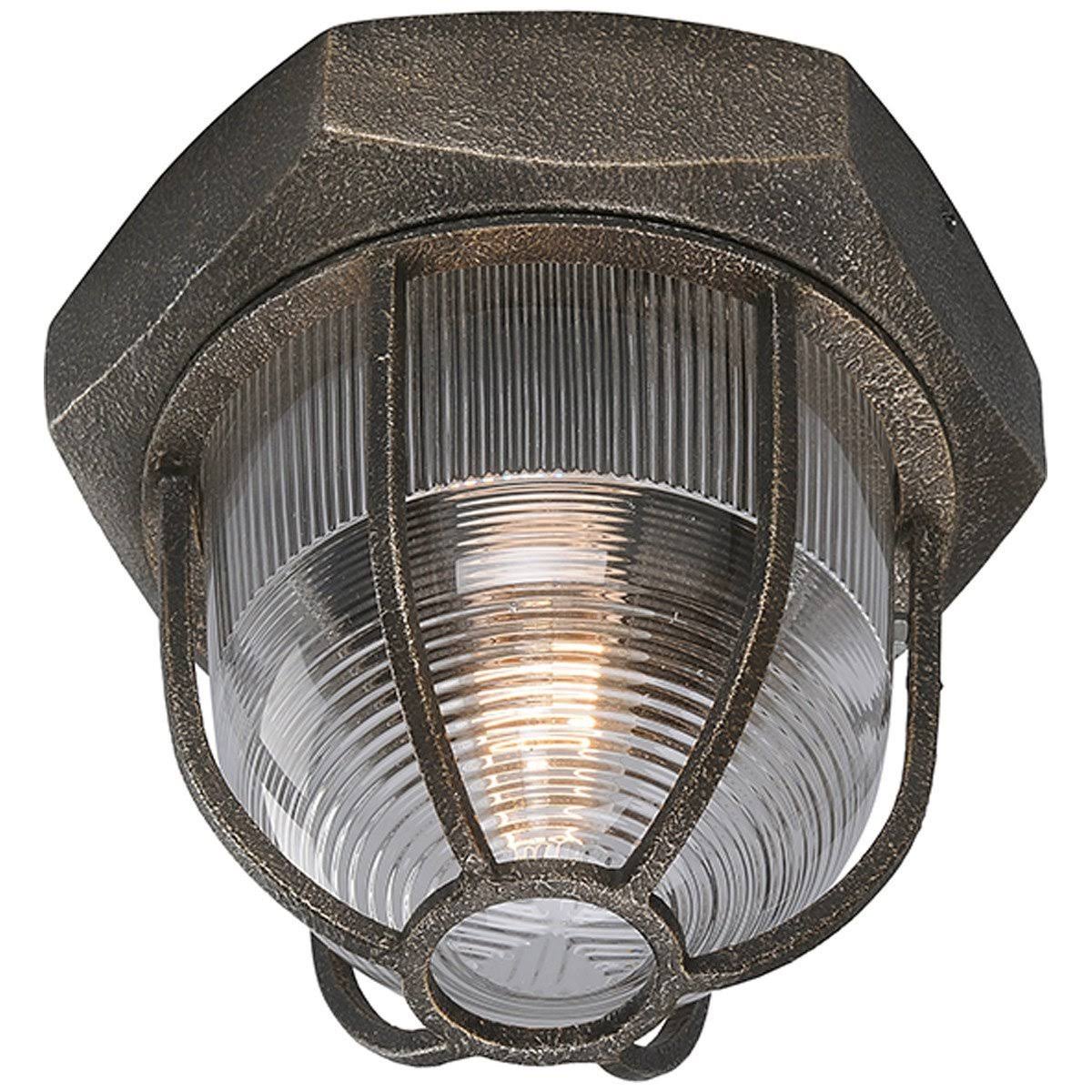 Aged Silver Flush Mount T9396