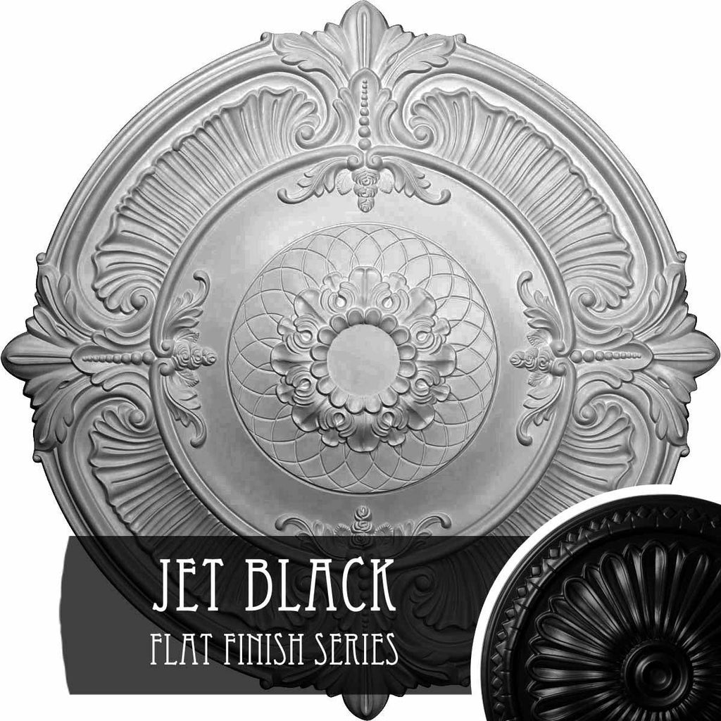 39 1/2x22OD x 2 1/2x22P Ceiling Medallion (Jet Black) V757
