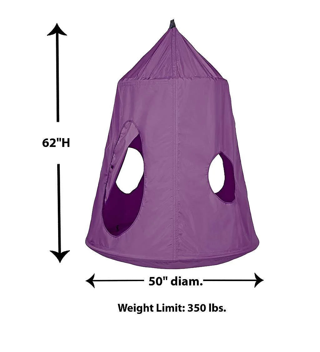 Purple Nylon Hanging Tent with Inflatable Cushion C65837