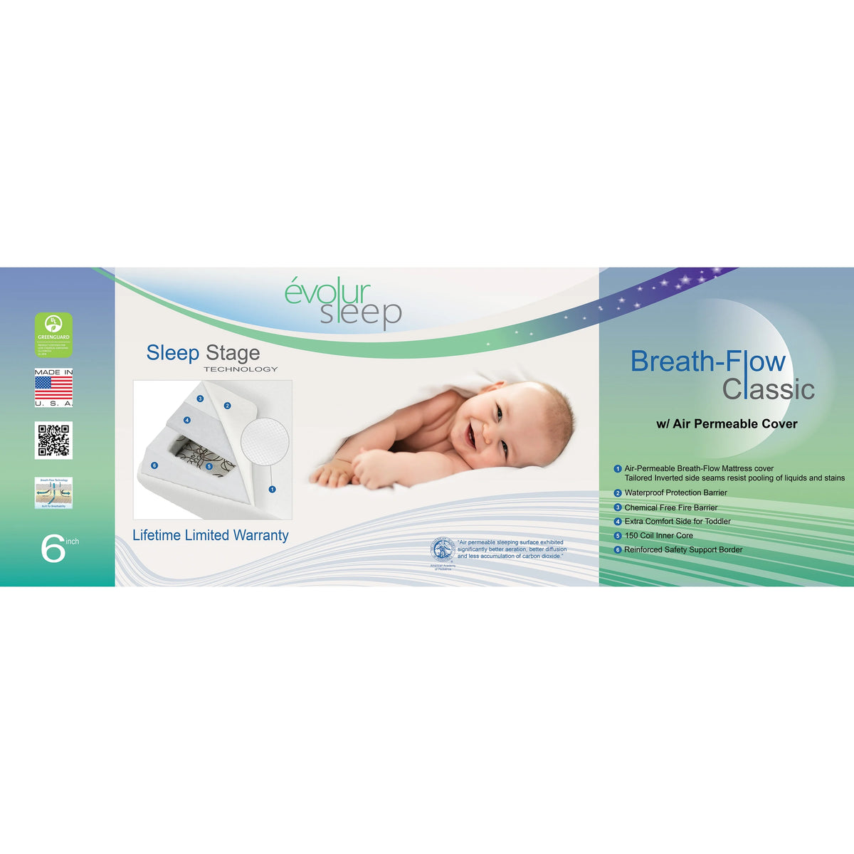 White Innerspring Crib & Toddler Mattress S329135