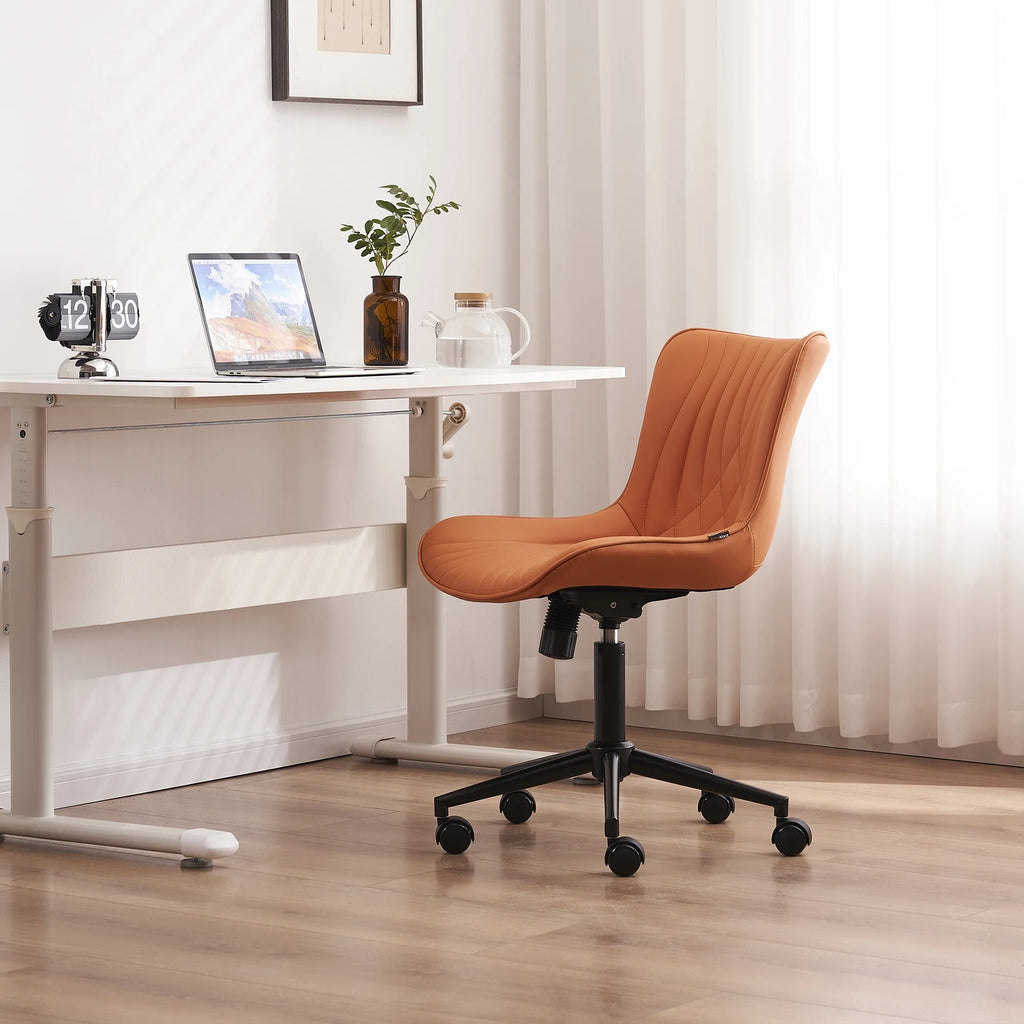 Camel PU Adjustable Ergonomic Office Chair with Wheels H534759