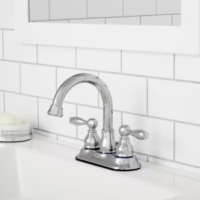 2-Handle High-Arc Bathroom Faucet in Polished Chrome B916444