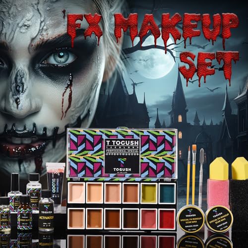 Halloween SFX Makeup Kit 12 Colors Face Body Painting S4627