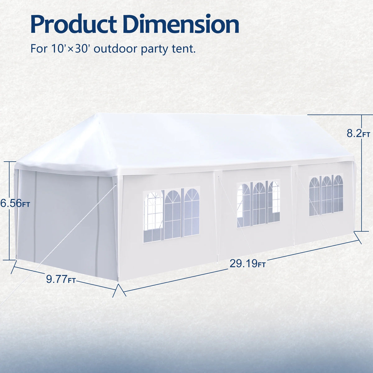 10X30' Outdoor Canopy Tent with 8 Removable Sidewalls W554282
