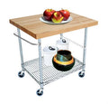 2 Tier Gourmet Cart with Maple Butcher Block Top G761