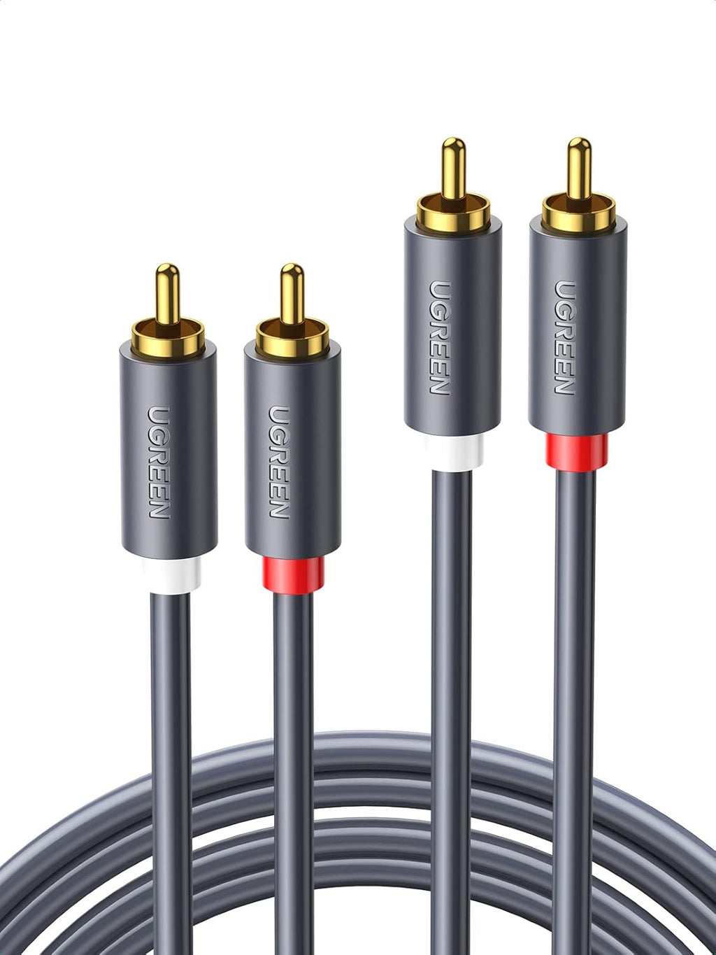 2RCA Male to 2RCA Male Stereo Audio Cable Gold Plated Dual Shielded, 6FT W33579