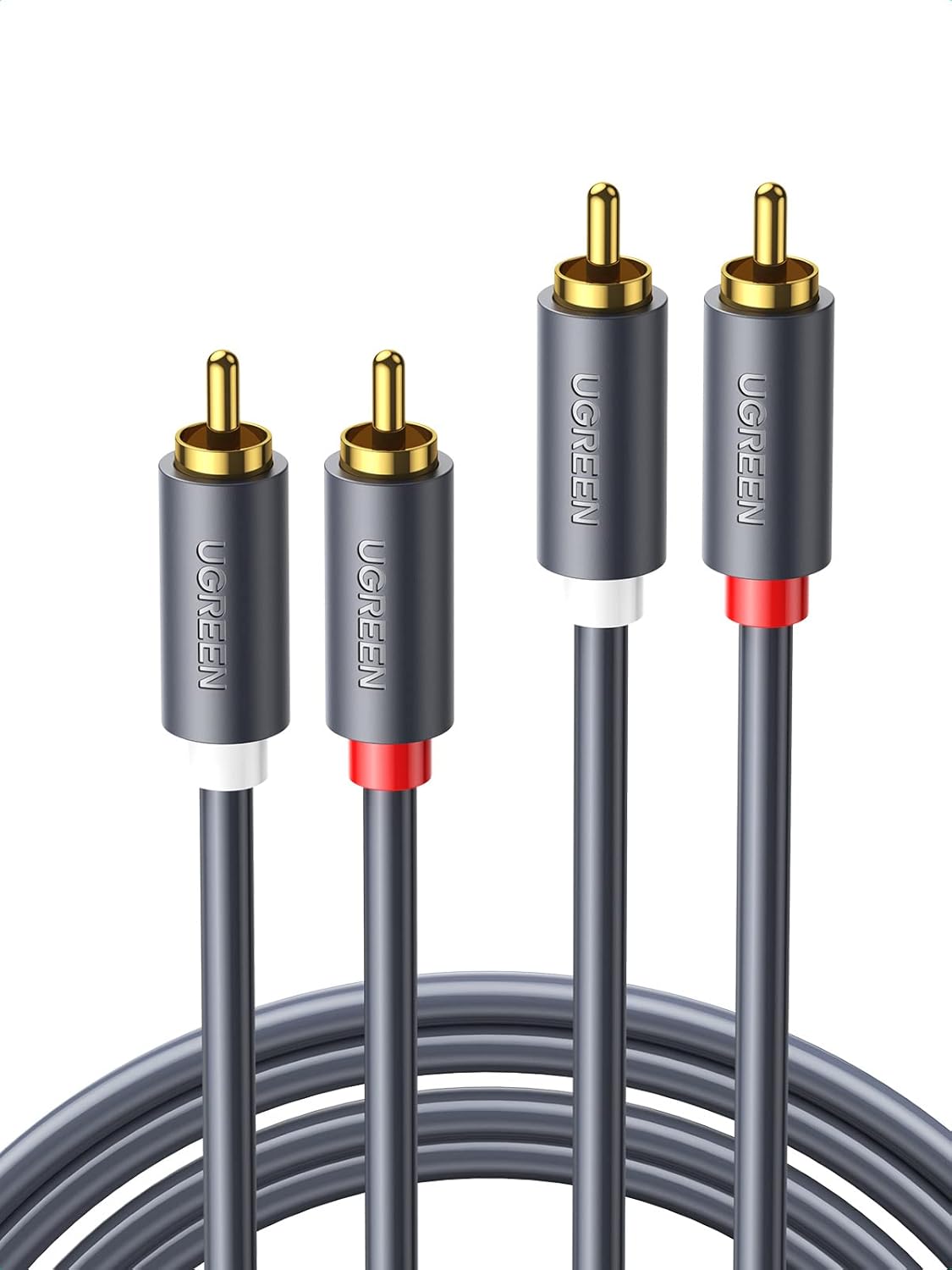 2RCA Male to 2RCA Male Stereo Audio Cable Gold Plated Dual Shielded, 6FT W33579