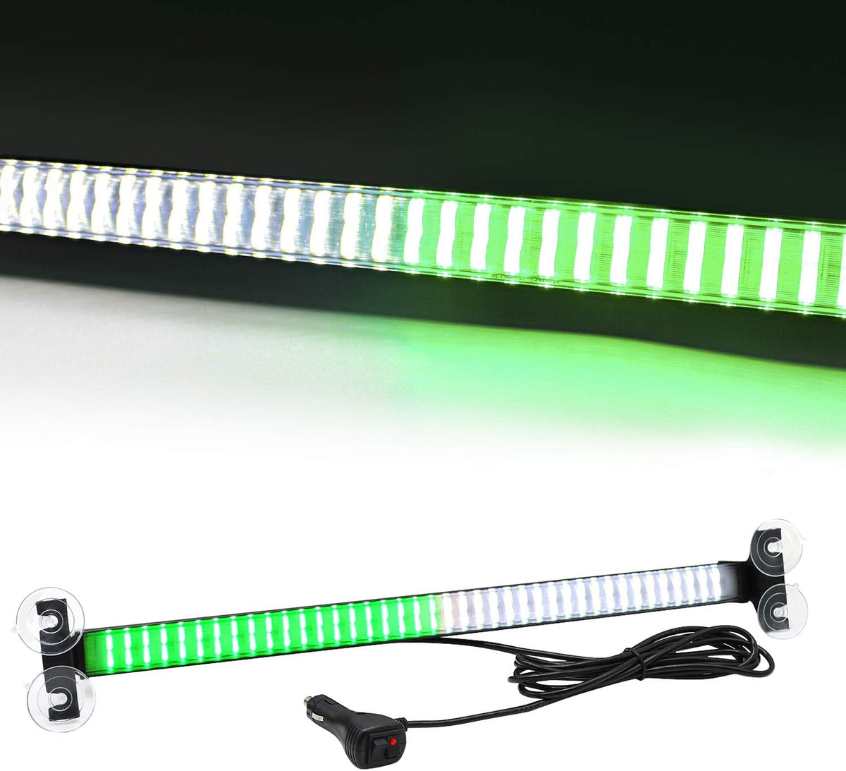 120 LED Red Blue Interior Windshield Strobe Light Bar Pack of 2 C13166