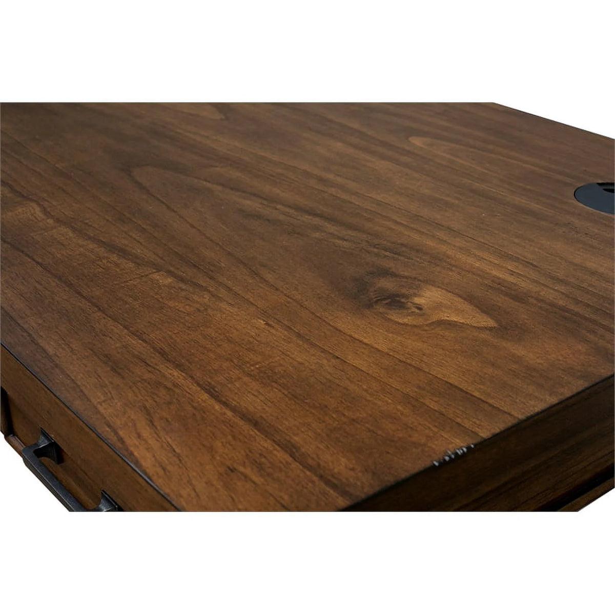 Rustic Wood Writing Desk with Power Center Brown G32425