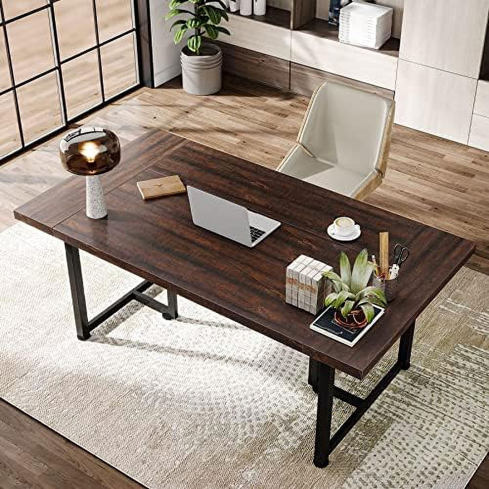 Brown Wooden Executive Desk Y86879