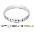 Platinum over Sterling Silver Slim Wedding Band K433143