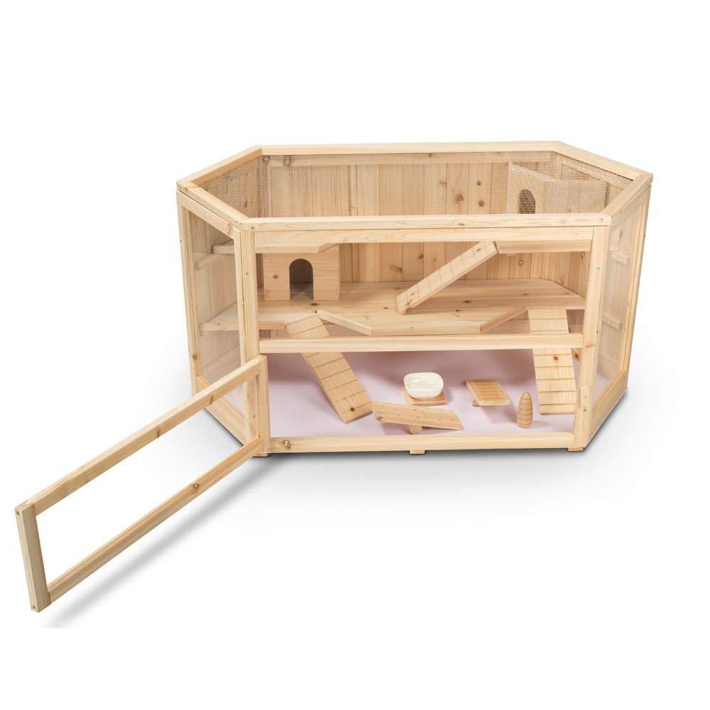3-Tier Fir Wood Hamster Cage V477