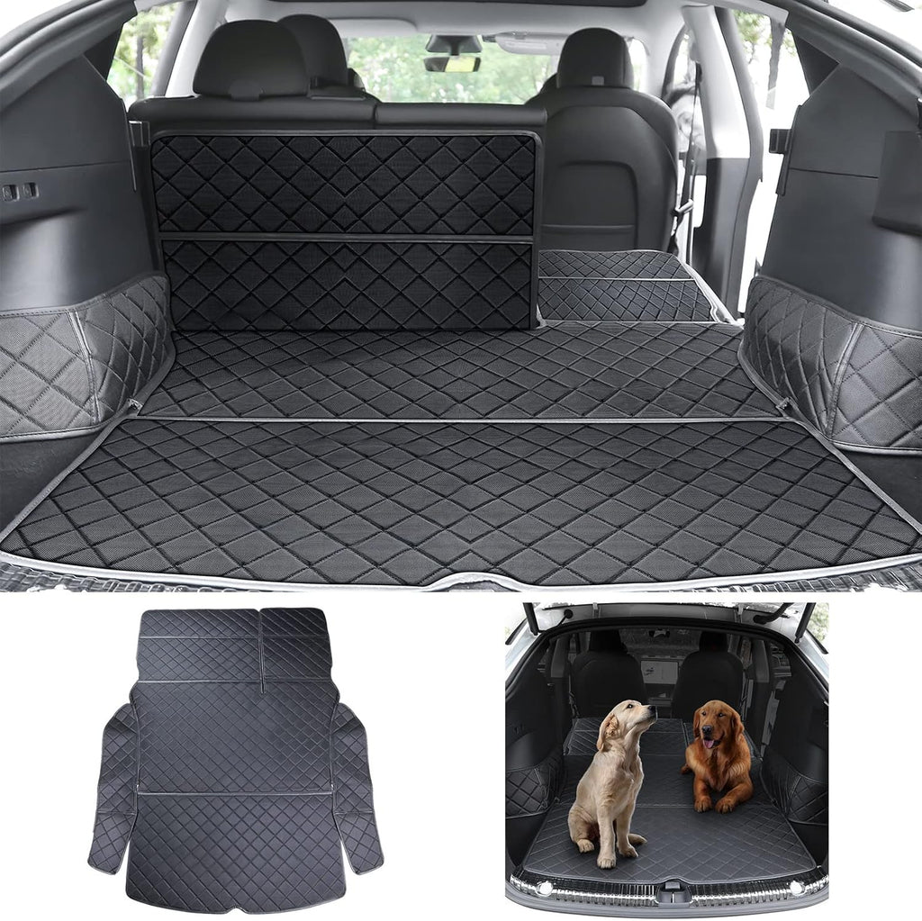 Tesla Model 3 Trunk Mat Pet Mat Liner Cargo Mats Waterproof All-Weather Mats Rear Seat Cover Protector Accessories 2022 2021 2020 Black C85152