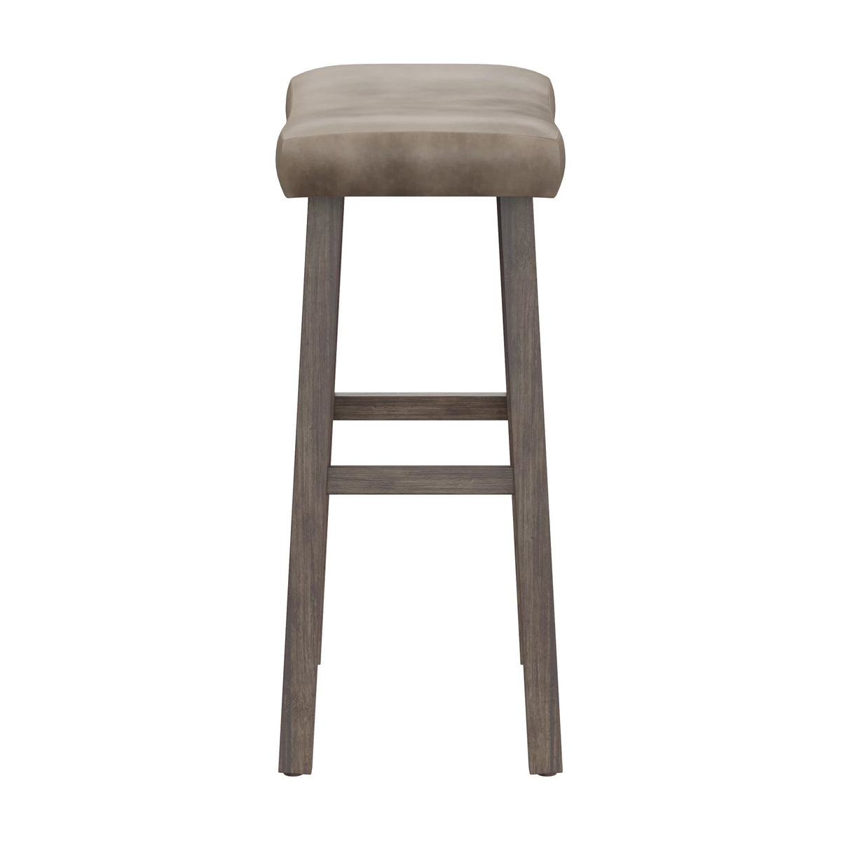 Rustic Gray Wood Backless Bar Height Stool H92671