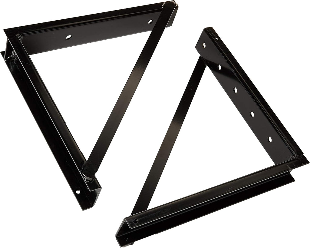 Bolted Black Structural Steel Mounting Brackets, 18 x 24 Inch, Set of 2 S930275