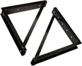 Bolted Black Structural Steel Mounting Brackets, 18 x 24 Inch, Set of 2 S930275