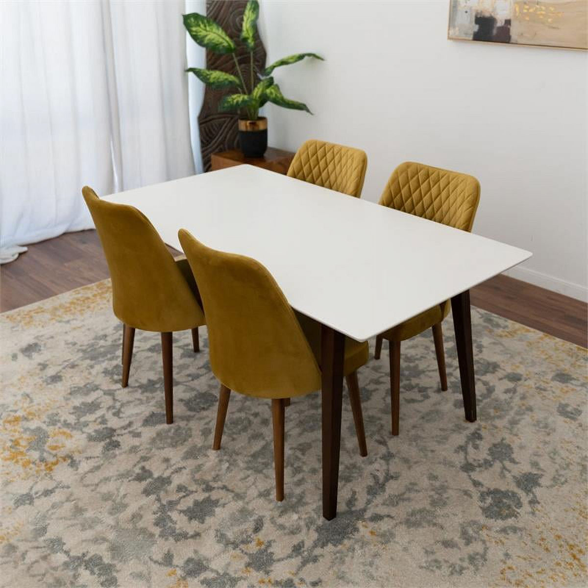 Mid Century Modern Dining Table Set for 4 U57227