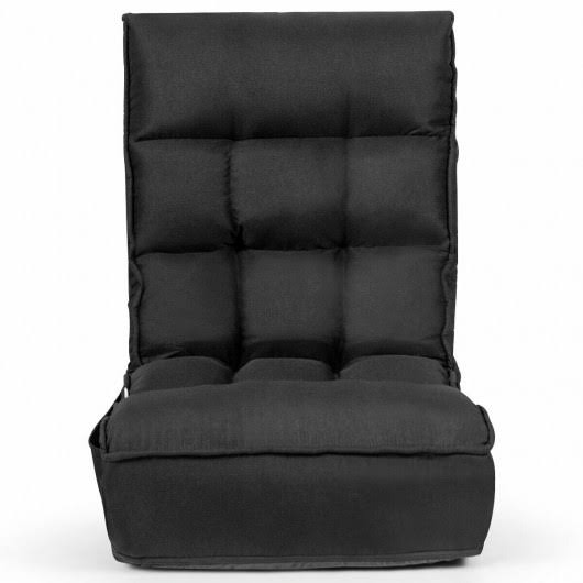Black Adjustable Folding Floor Chair Sofa F5174