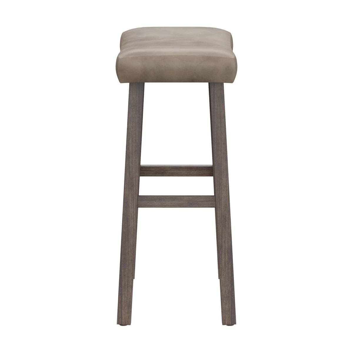 Rustic Gray Wood Backless Bar Height Stool H92671