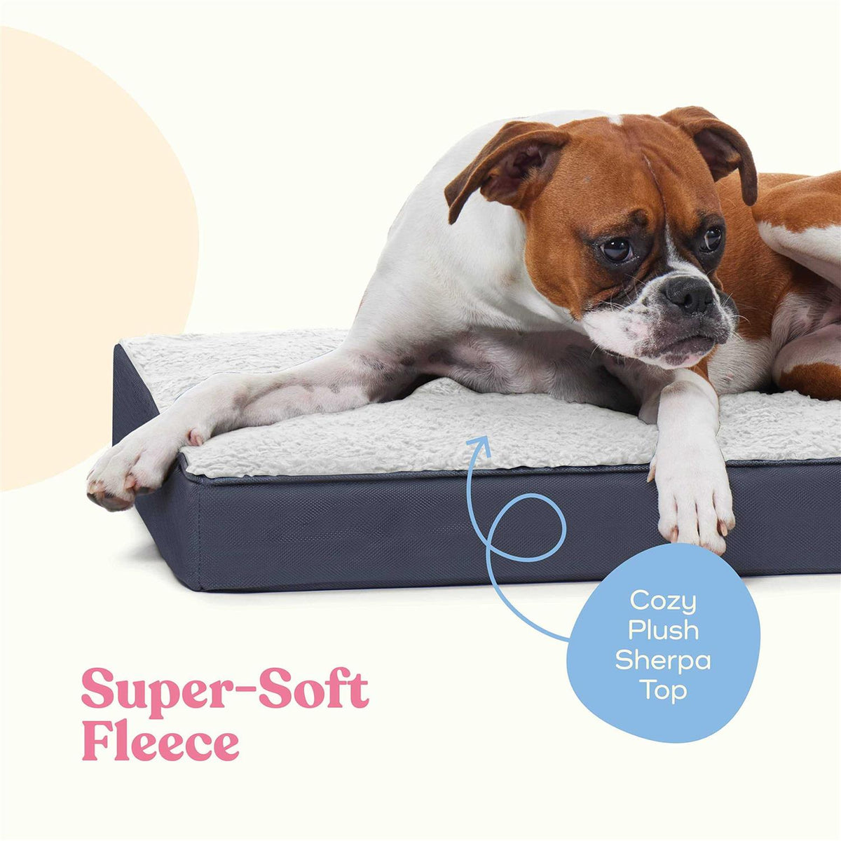 Orthopedic Large Dog Bed with Sherpa Top R55193