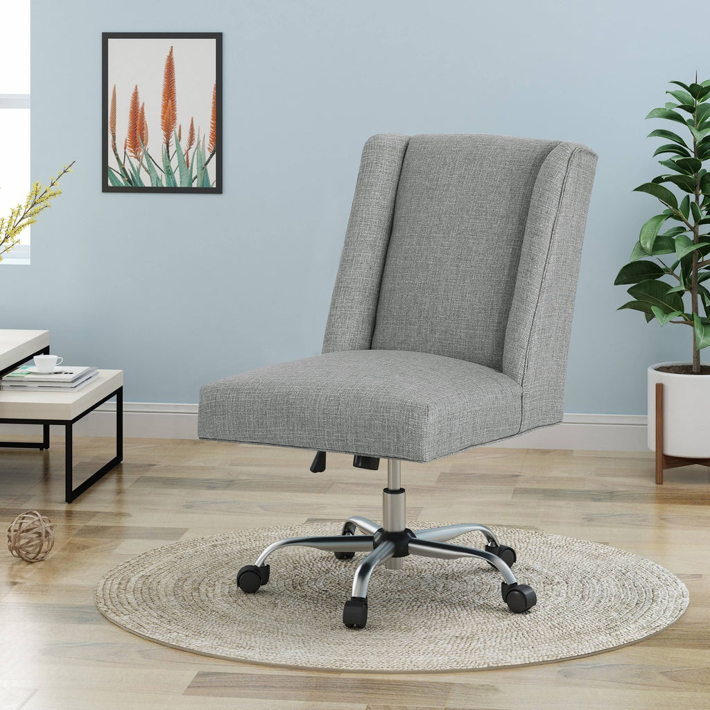 Gray and Chrome Office Chair P423844