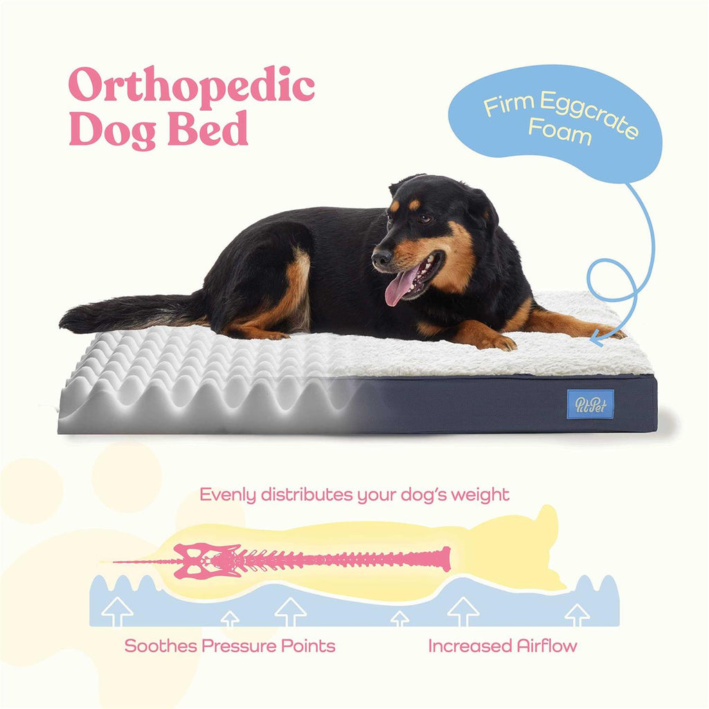 Orthopedic Large Dog Bed with Sherpa Top R55193