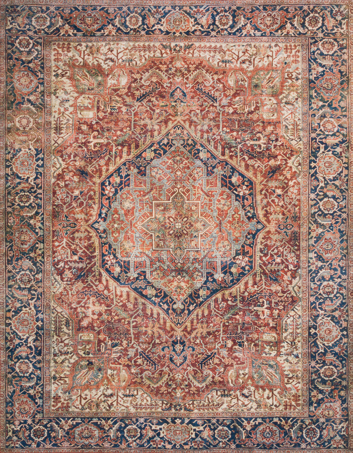 Red Navy 7'6 x 9'6 Rug N450544