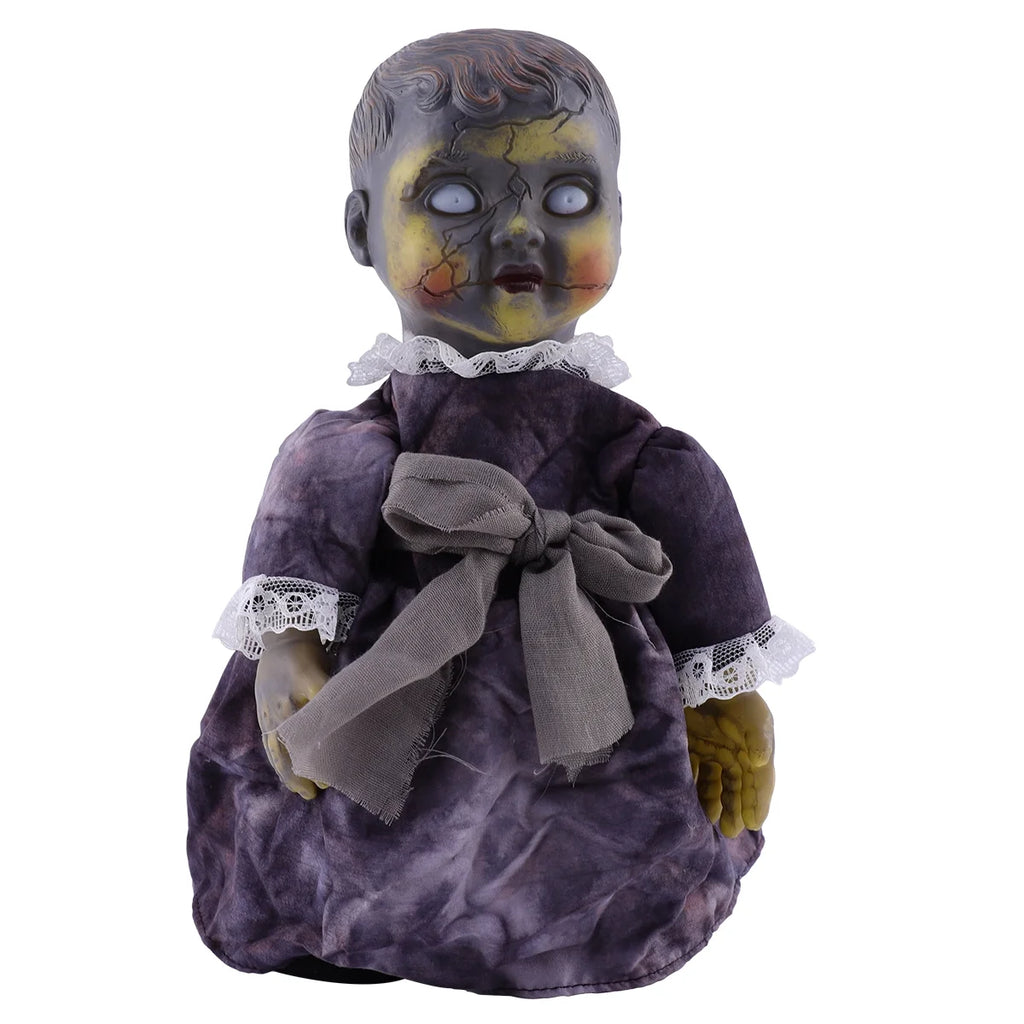 Halloween Scary Dolls, 1 PC Voice-activated Induction Glowing Walking Doll N8191